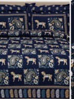 Beautiful horse print king size cotton double bedsheet with 2 matching pillow covers