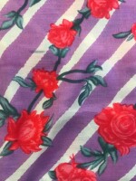 Latest floral design hand screen printed dress material