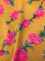 Latest floral design hand screen printed dress material