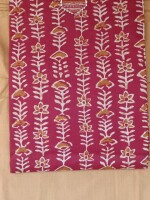 Maroon Leaf Pattern Printed Beautiful Cotton Dress Material