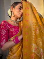 Banarasi soft silk saree with zari work and jacquard weave