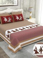 Stylish 100% cotton bedsheet set with 2 pillow cover