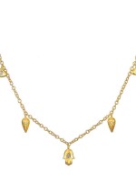 Humin gold stainless steel & 18k gold plated waterproof necklace