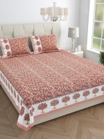 Pure cotton king size double bedsheet & pillow covers