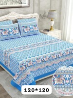 100% cotton super king size double bedsheet with pillow covers