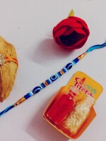 Evil eye rakhi for bhai style and protection combined with mini nariyal and roli moli