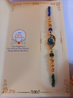 Stunning peacock motif rakhi for brother