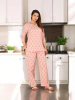 Pretty pink pure cotton night suit set