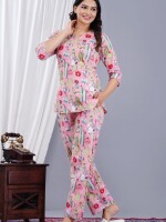 Lovely pink cotton nightwear set perfect for relaxation and style