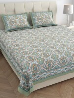 PATOLA -King size-100*108, Pure cotton double bed sheet