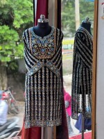 Exquisite Kashmiri Embroidery Georgette Kurta – A Timeless Beauty