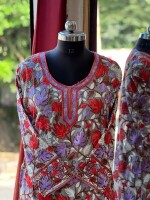 Exquisite Kashmiri Embroidery Georgette Kurta – A Timeless Beauty