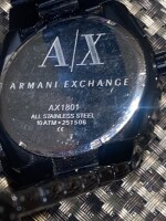 Armani Exchange Men’s Black & Gunmetal-Toned Dial Chronograph Watch