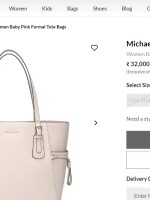 Michael Kors Women’s Baby Pink Formal Tote Bag