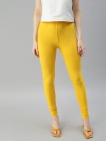 Sunshine yellow cotton churidar full length legging