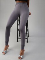 Grey full length cotton soft churidar legging