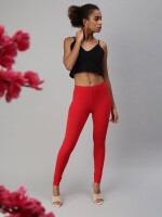 Red soft cotton churidar full length legging