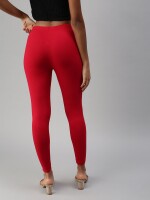 Red ankle length cotton legging